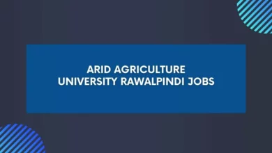 Arid Agriculture University Rawalpindi Jobs