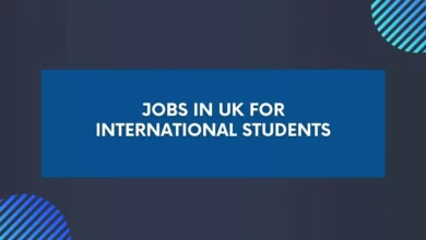 Jobs in UK for International Students