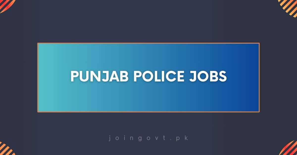 Punjab Police Jobs 2024 Apply Online