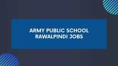 Army Public School Rawalpindi Jobs