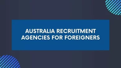 Australia Recruitment Agencies for Foreigners