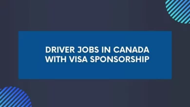 Driver Jobs in Canada with Visa Sponsorship