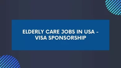 Elderly Care Jobs in USA