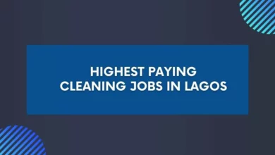 Highest Paying Cleaning Jobs in Lagos
