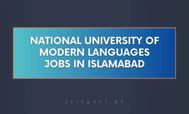 National University of Modern Languages Jobs in Islamabad