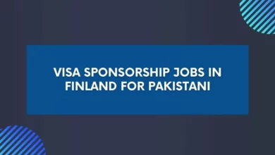 Visa Sponsorship Jobs in Finland For Pakistani