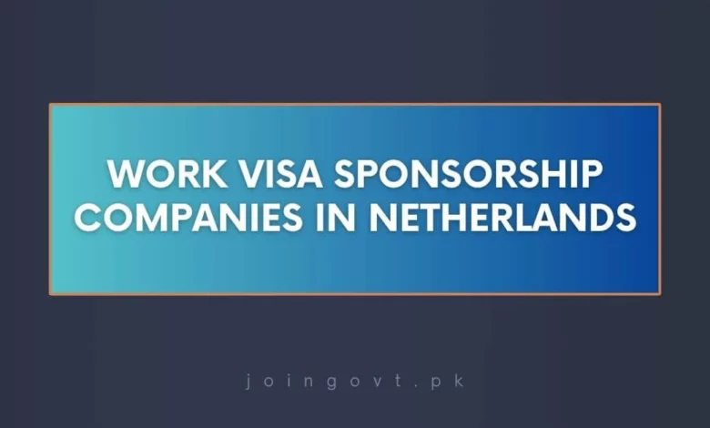 Work Visa Sponsorship Companies in Netherlands