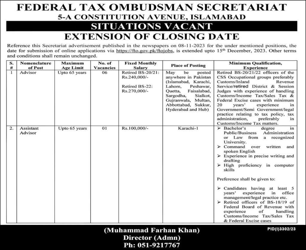 Federal Tax Ombudsman Jobs