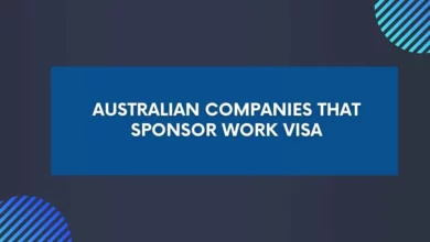 Australian Companies That Sponsor Work Visa