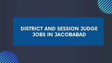 District and Session Judge Jobs in Jacobabad