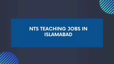 NTS Teaching Jobs in Islamabad