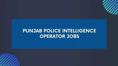 Punjab Police Intelligence Operator Jobs