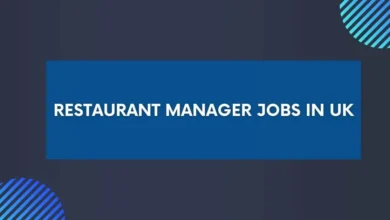 Restaurant Manager Jobs in UK