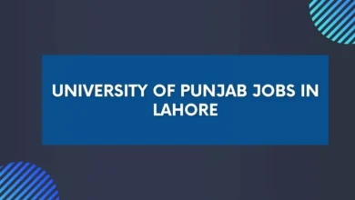 University of Punjab Jobs in Lahore