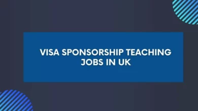 Visa Sponsorship Teaching Jobs in UK