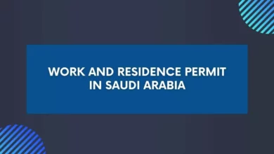 Work and Residence Permit in Saudi Arabia