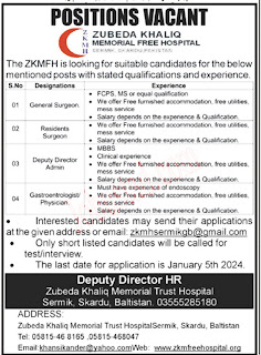 Medical Staff Jobs in Skardu