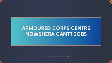 Armoured Corps Centre Nowshera Cantt Jobs