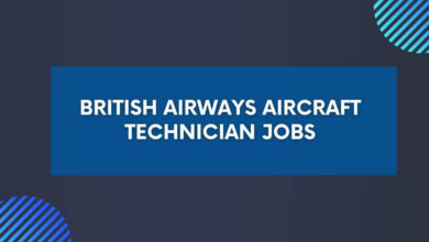 British Airways Aircraft Technician Jobs