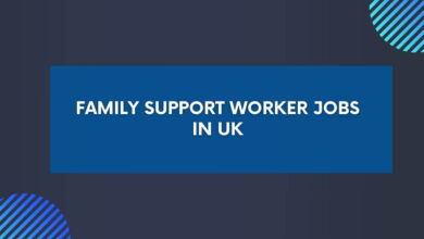 Family Support Worker Jobs in UK