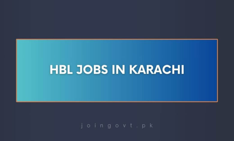 HBL Jobs in Karachi