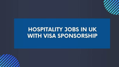 Hospitality Jobs in UK with Visa Sponsorship