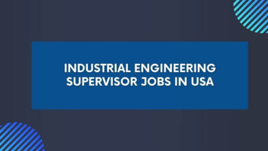 Industrial Engineering Supervisor Jobs in USA