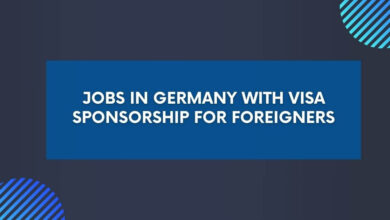 Jobs in Germany with Visa Sponsorship for Foreigners