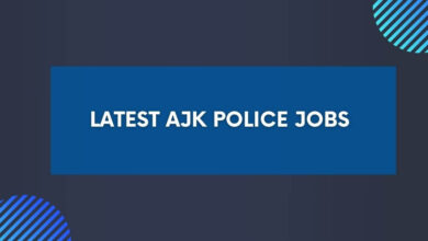 Latest AJK Police Jobs