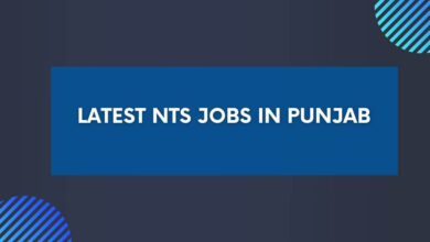 Latest NTS Jobs in Punjab
