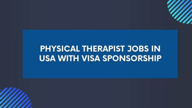 Physical Therapist Jobs in USA with Visa Sponsorship