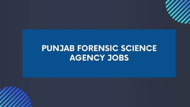 Punjab Forensic Science Agency Jobs