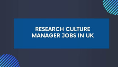 Research Culture Manager Jobs in UK