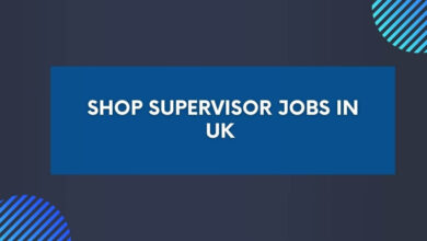 Shop Supervisor Jobs in UK