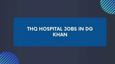 THQ Hospital Jobs in DG Khan