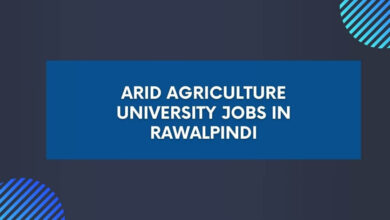 Arid Agriculture University Jobs in Rawalpindi