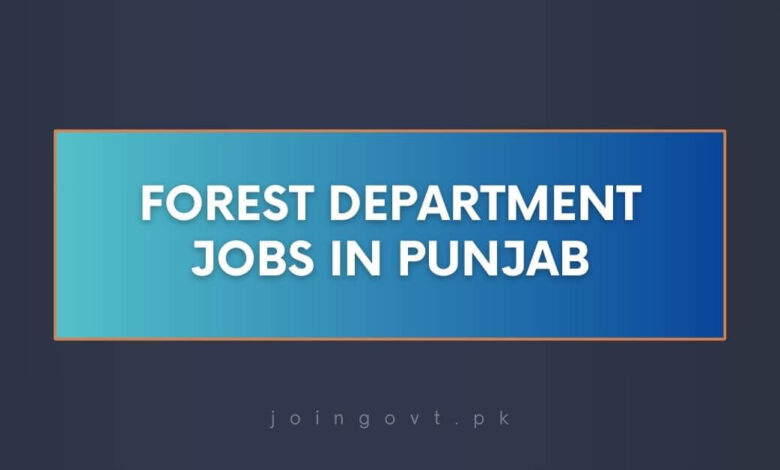 Forest Department Jobs in Punjab