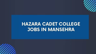 Hazara Cadet College Jobs in Mansehra