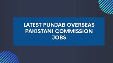 Latest Punjab Overseas Pakistani Commission Jobs