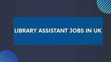 Library Assistant Jobs in UK