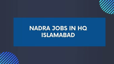 NADRA Jobs in HQ Islamabad