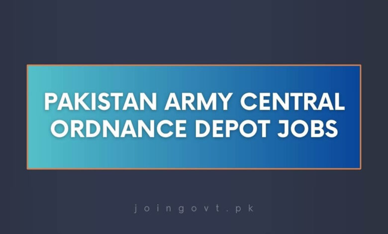 Pakistan Army Central Ordnance Depot Jobs