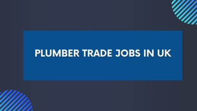 Plumber Trade Jobs in UK