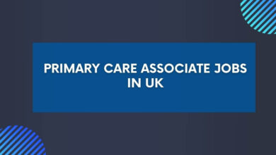 Primary Care Associate Jobs in UK