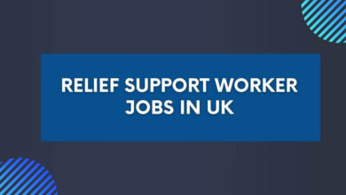 Relief Support Worker Jobs in UK