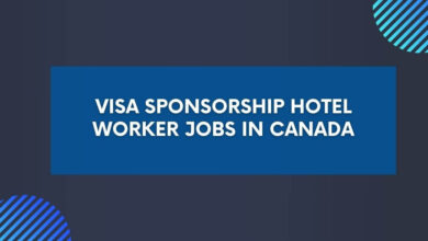 Visa Sponsorship Hotel Worker Jobs in Canada