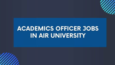 Academics Officer Jobs in Air University