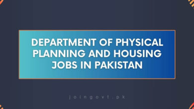 Department of Physical Planning and Housing Jobs in Pakistan