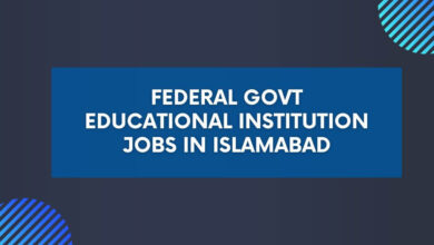 Federal Govt Educational Institution Jobs in Islamabad