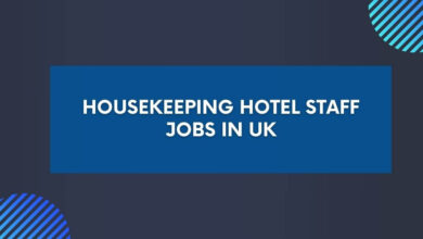 Housekeeping Hotel Staff Jobs in UK